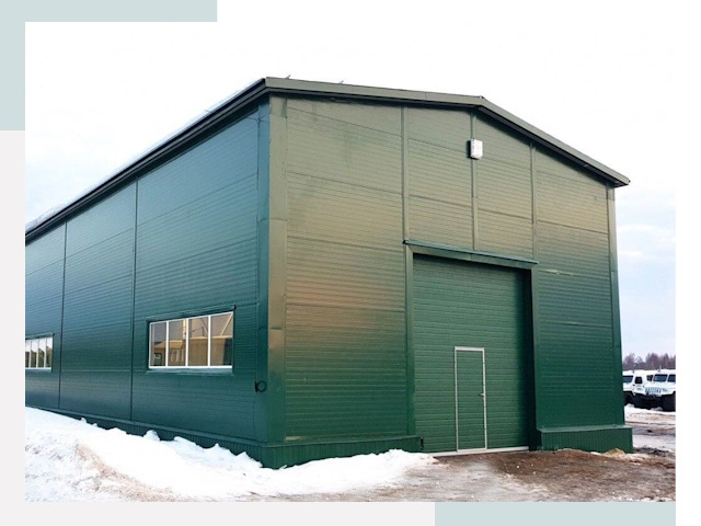 Двускатные ангары в Муравленко