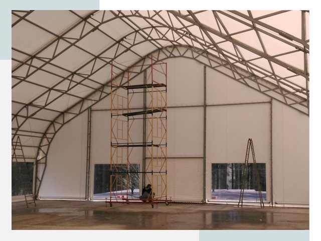 Шатровые ангары в Муравленко