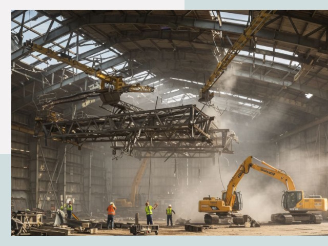 Демонтаж ангаров в Муравленко от 642 руб. за м²