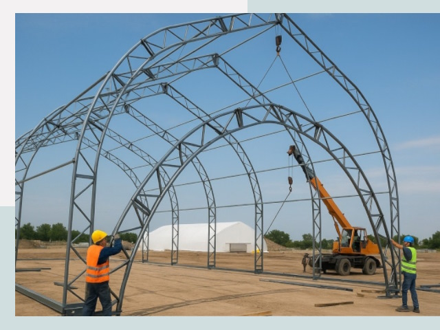 Монтаж ангаров в Муравленко от 642 руб. - Надежно и быстро